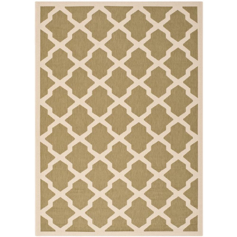 Safavieh Courtyard Green/Beige 9 ft. x 12 ft. Indoor/Outdoor Area Rug