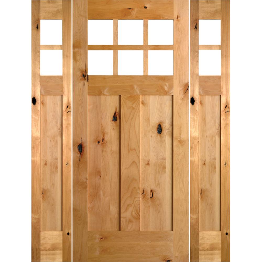 Krosswood Doors 64 In X 80 Craftsman Alder 2 Panel 6 Lite Clear Low E Unfinished Wood Left Hand Prehung Front Door Sidelites Phed Ka 550 30 68 134 Lh Dsl The Home Depot - Craftsman Door With Full Glass Sidelights Krosswood Doors 64 In X 80 Craftsman Alder 2 Panel 6 Lite Clear Low E Unfinished Wood Left Hand Prehung Front Door Sidelites Phed Ka 550 30 68 134 Lh Dsl The Home Depot - Craftsman Door With Full Glass Sidelights