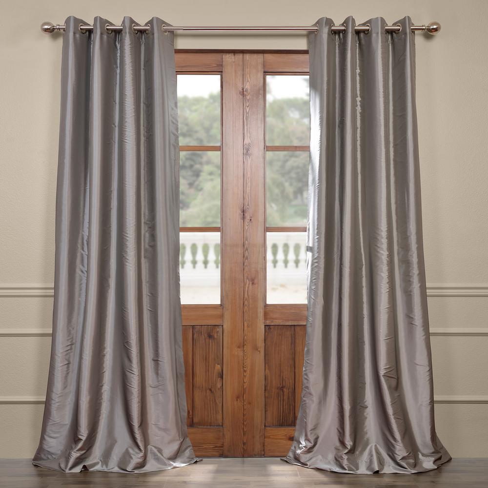 Exclusive Fabrics Furnishings Platinum Gray Grommet Blackout