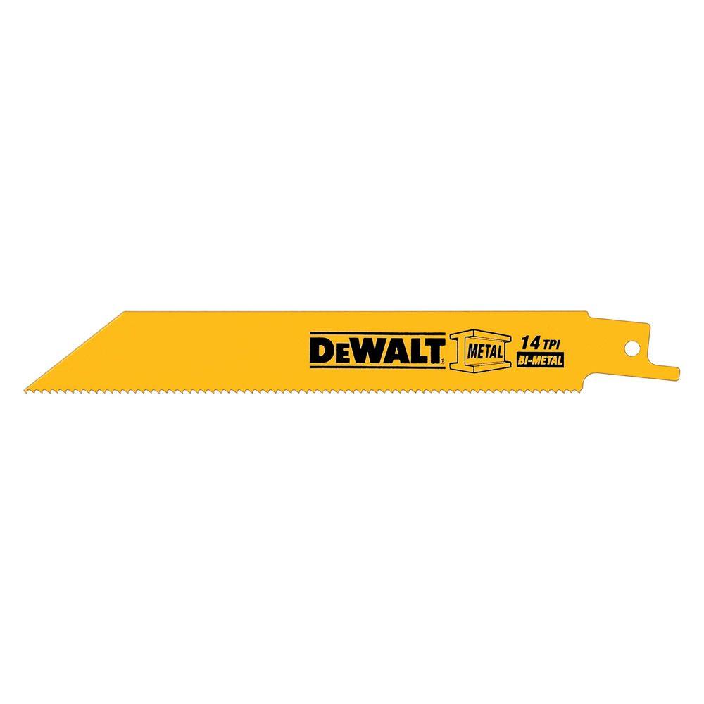 DEWALT 12 in. 14 Teeth per in. Straight Back BiMetal Reciprocating Saw