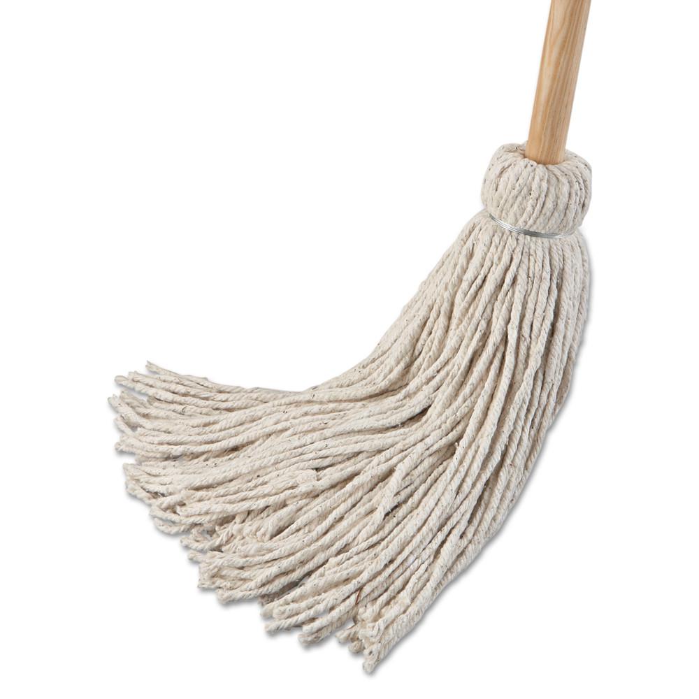 Boardwalk 24 oz. Cotton Fiber Head String Deck Mop with 54 inch Wooden Handle... by Boardwalk