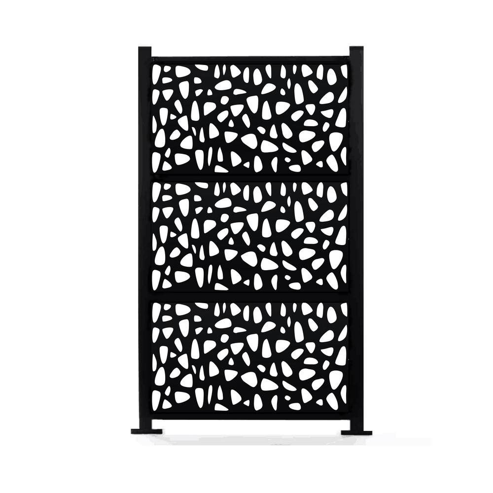 Ejoy New Style MetalArt Laser Cut Metal Black LuckyLeaf Privacy Fence ...