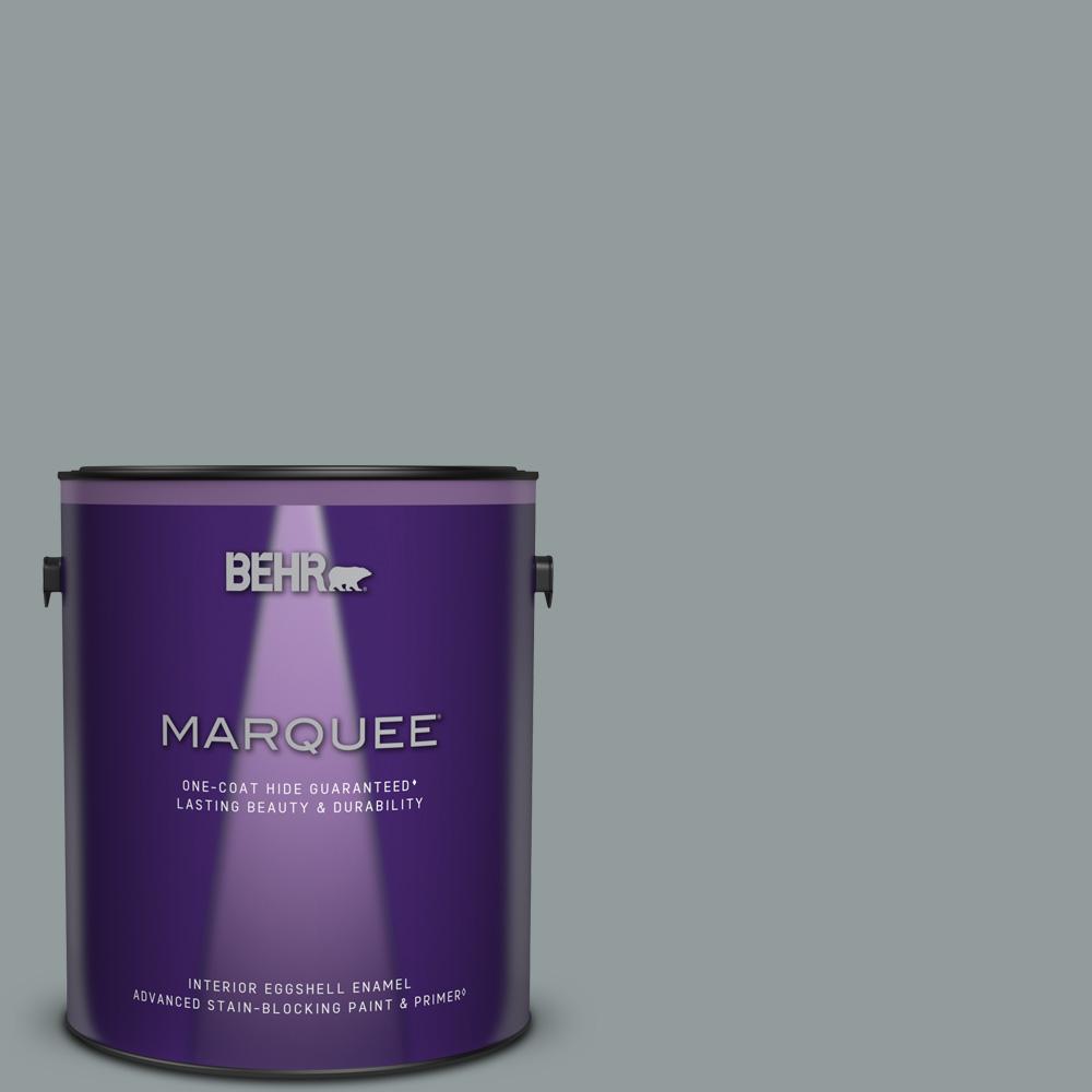 BEHR MARQUEE 1 gal. 720F4 Stone Fence Eggshell Enamel Interior Paint and Primer in One245401