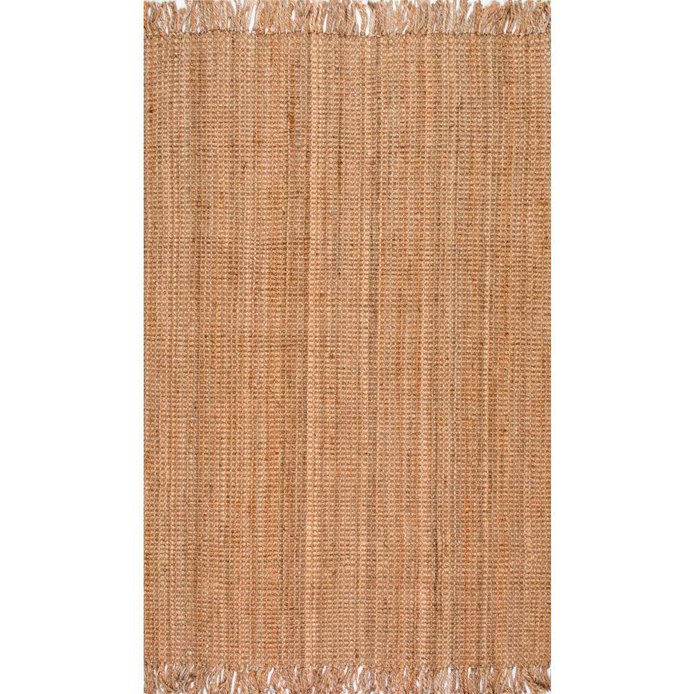 nuLOOM Chunky Loop Jute Beige 9 ft. 6 in. x 13 ft. 6 in. Area Rug