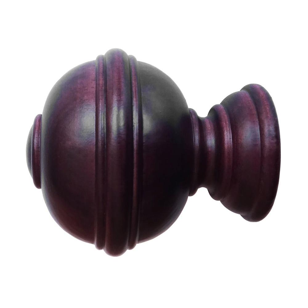 Dark Brown Wood Finials Curtain Rods & Hardware The Home Depot