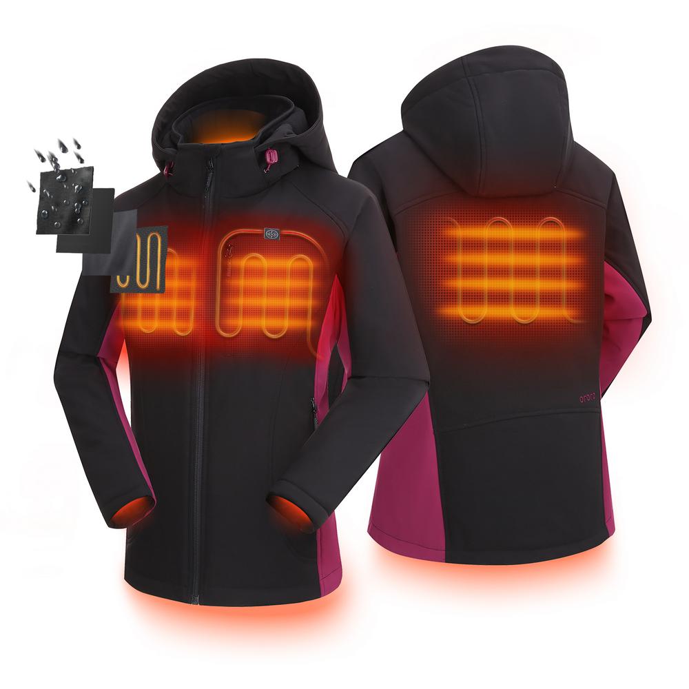 ororo women's slim fit heated jacket with battery pack and detachable hood