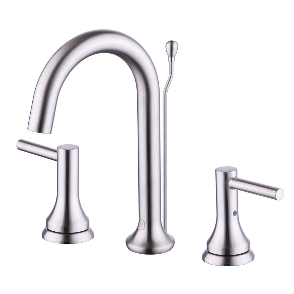 Windon Bay Hilo 8 In Widespread 2 Handle Bathroom Faucet With Pop