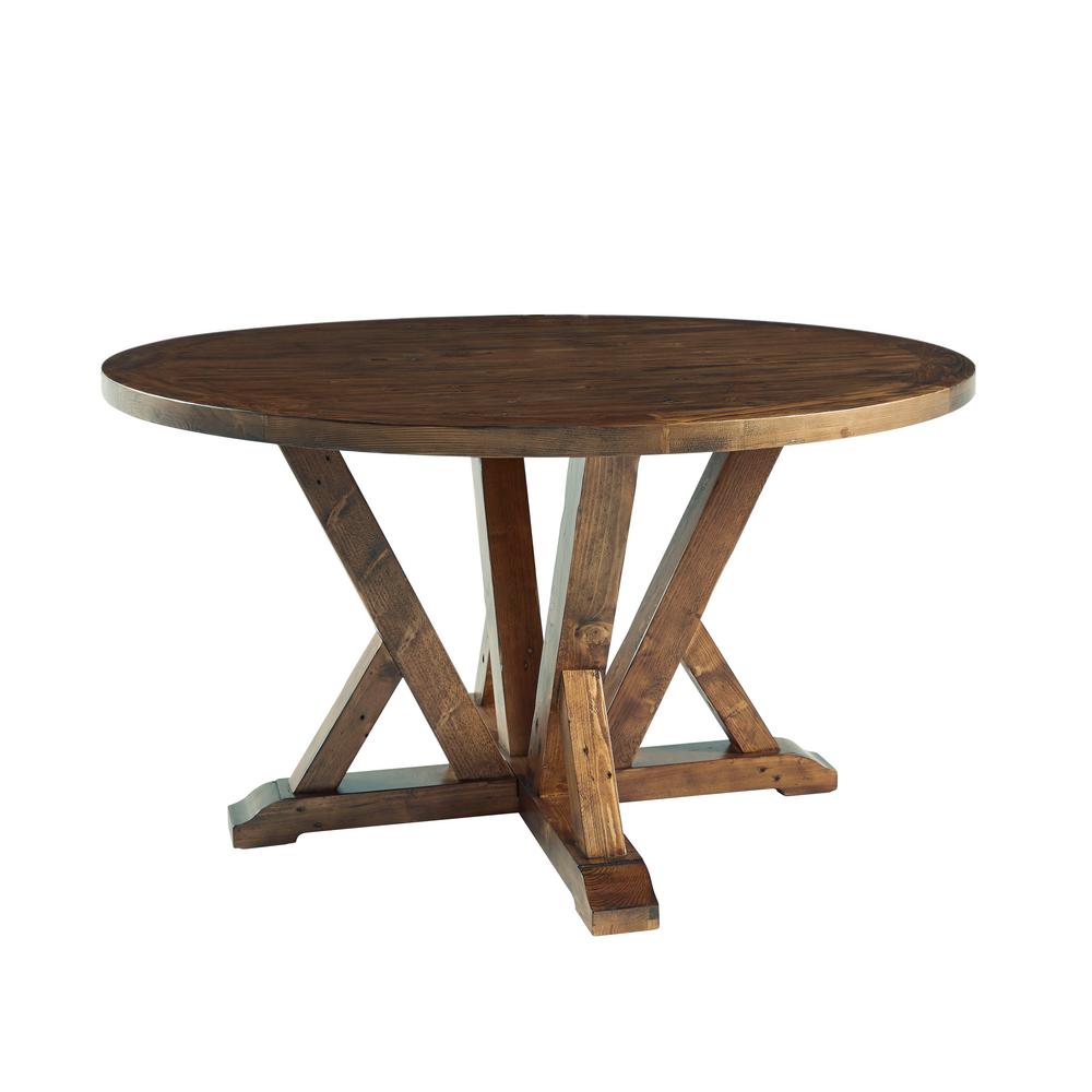 Progressive Furniture Wilder Heritage Pine Round Dining Table D857 13 The Home Depot