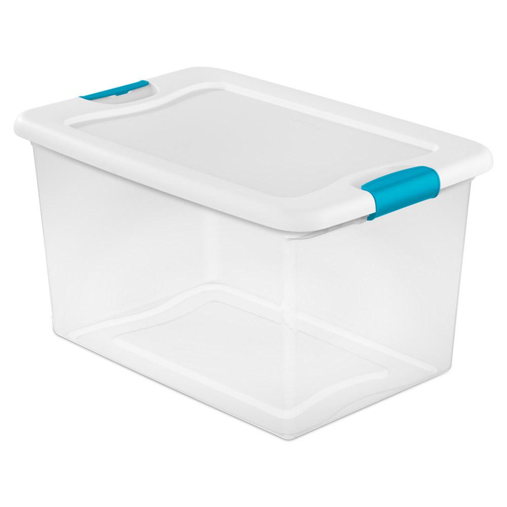 Sterilite 64 Qt Storage Container 6 Pack Bundled With Velcro Brand Cable Ties 6 X The Home Depot