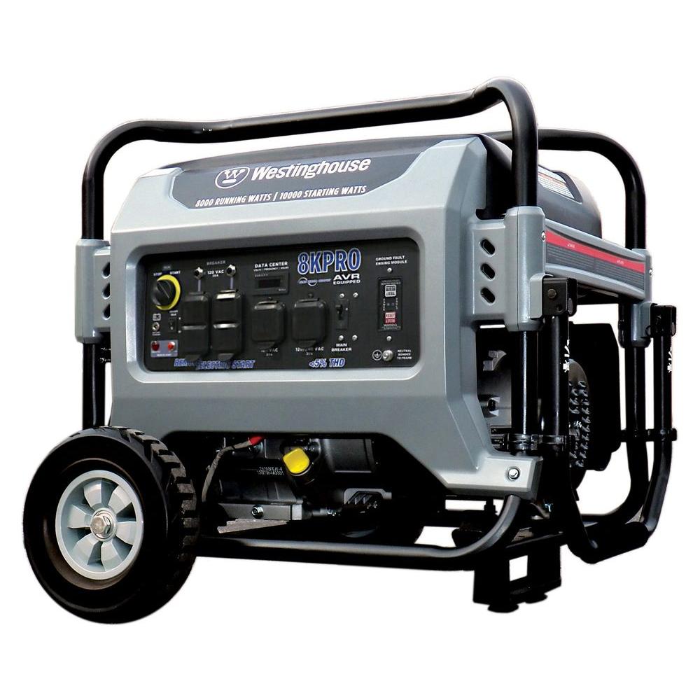 Westinghouse 8000 Watt Gasoline Powered Commercialresidential Electric Startremote Start 8862