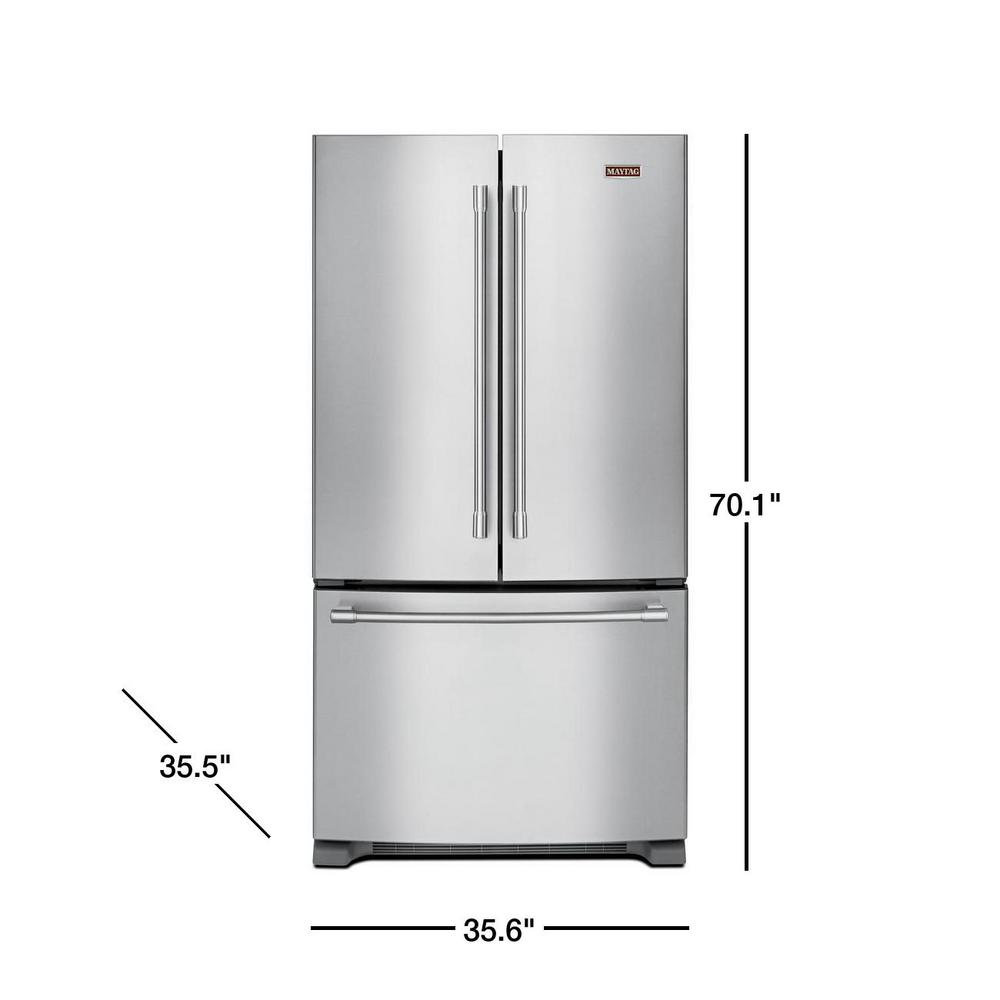 Maytag 25 Cu Ft French Door Refrigerator In Fingerprint