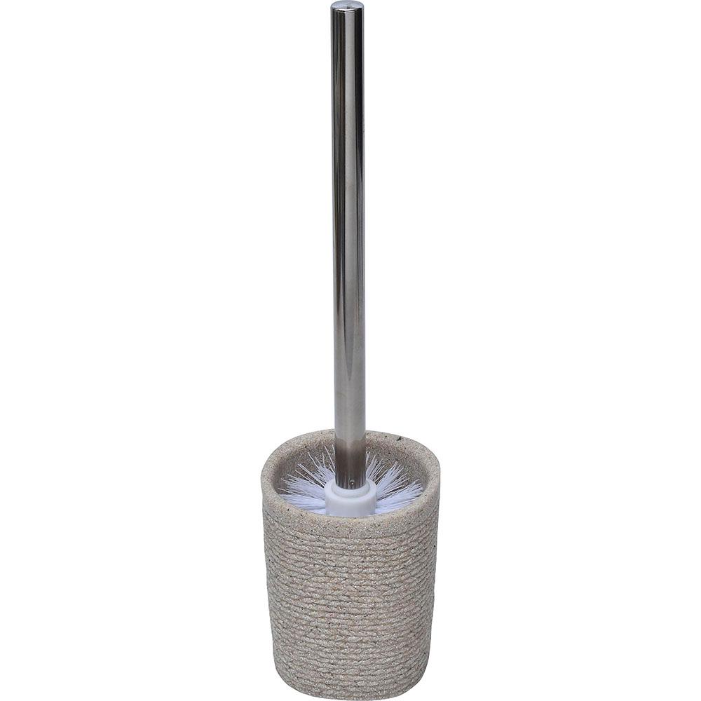 beige toilet brush holder