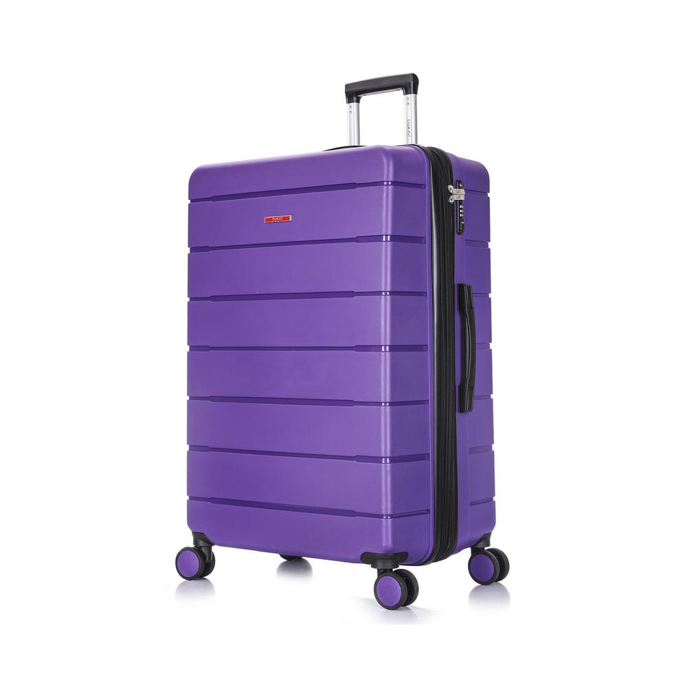 purple lightweight suitcase