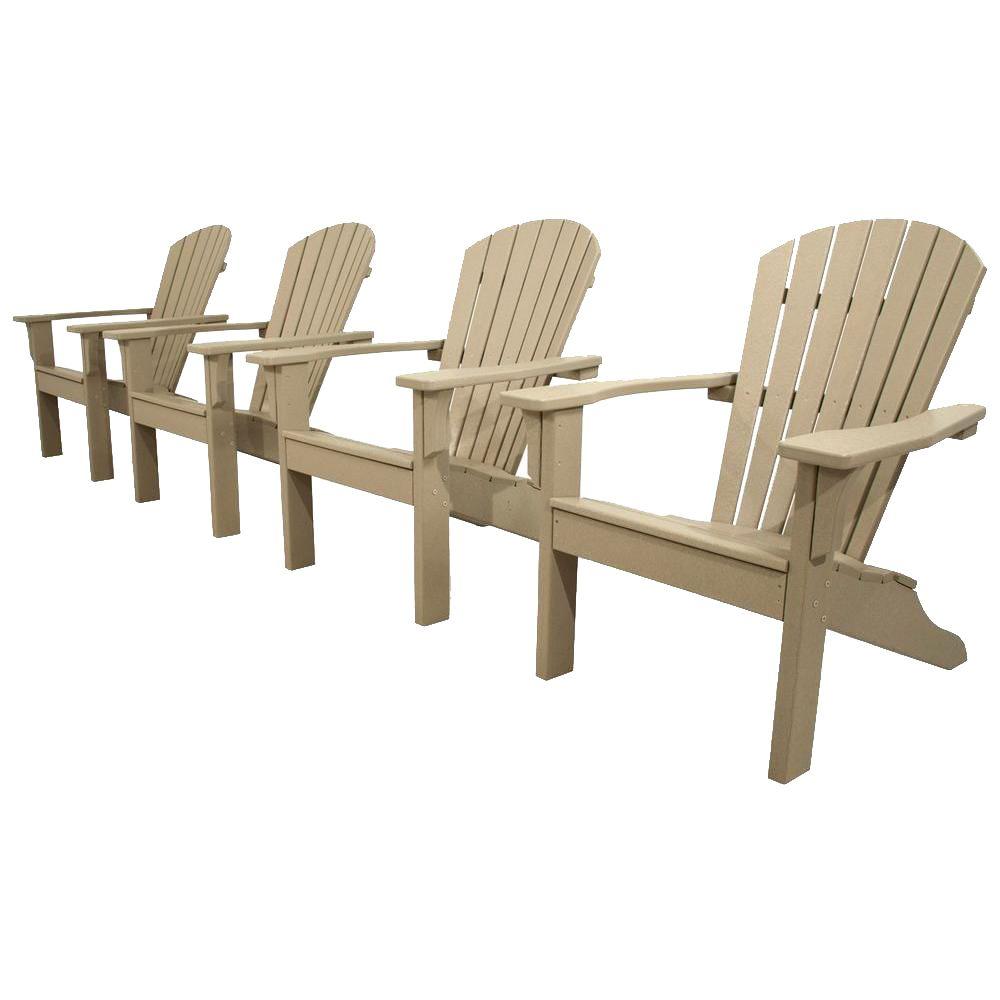 UPC 845748060219 product image for Ivy Terrace Classics Sand 4-Piece Shell Back Adirondack Patio Conversation Set | upcitemdb.com
