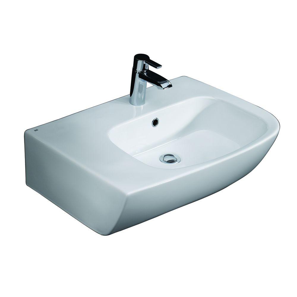 Barclay Products Elena Above Counter Bathroom Sink in White4L400WH
