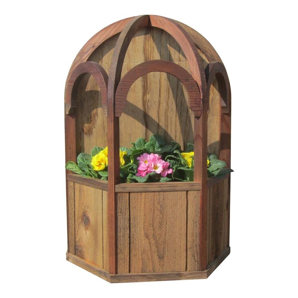 Samsgazebos 14 1 2 In X 21 Brown Wood Freestanding Wall Mount Brown Wood Freestanding
