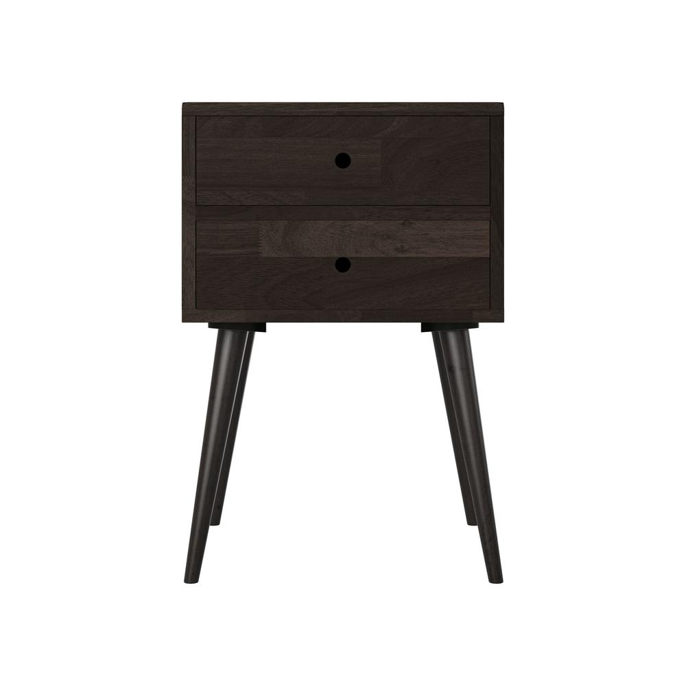 Mid Century Modern End Tables With Storage With four slightly tapered