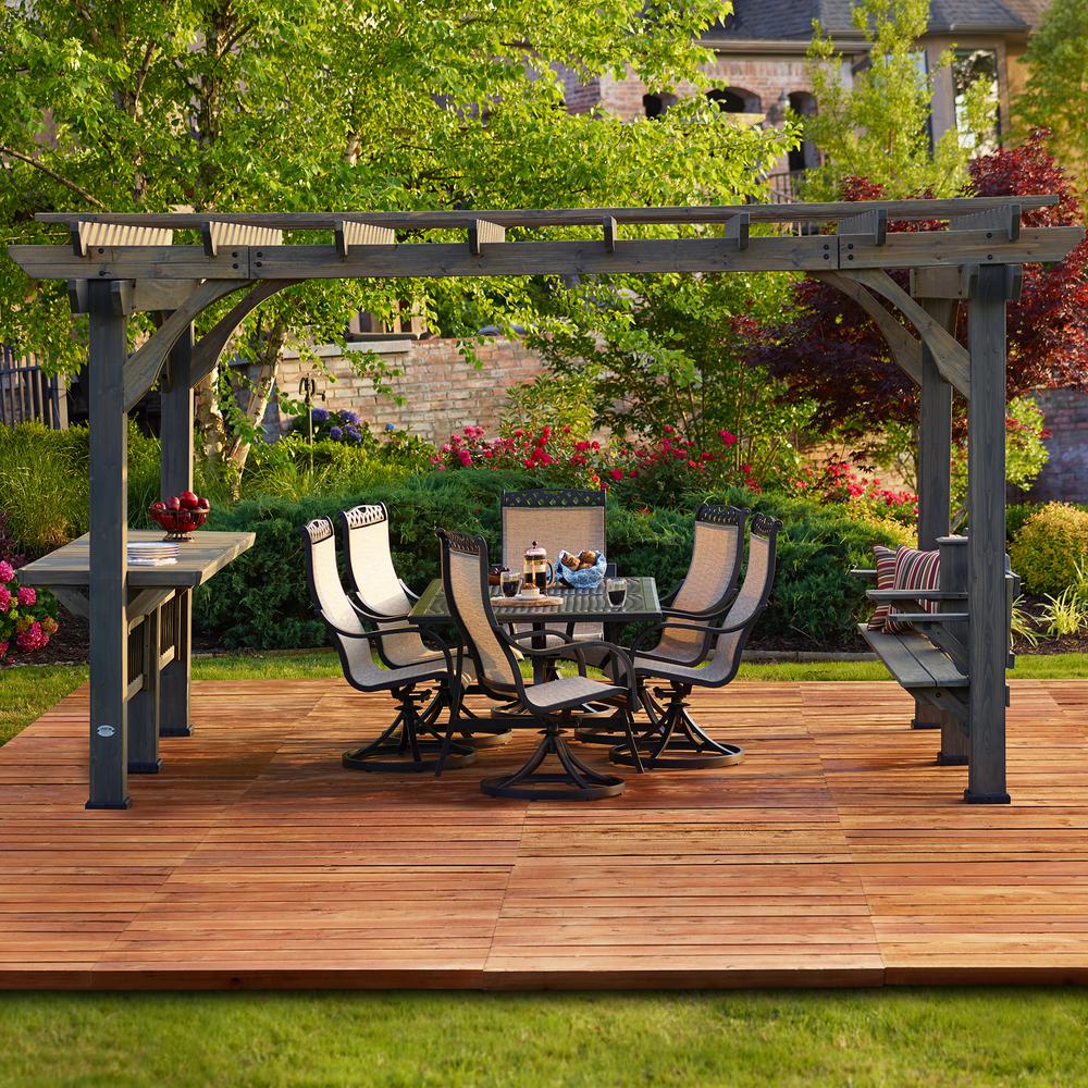 Backyard Discovery Oasis 14 Ft X 10 Ft Barnwood Cedar Wooden