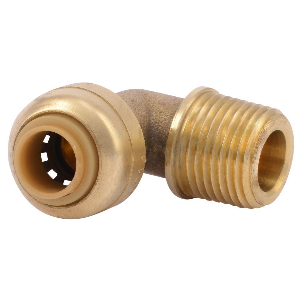 SharkBite 1/4 inch (3/8 inch O.D.) x 3/8 inch Brass Push-to-Connect x Male Pipe... by SharkBite