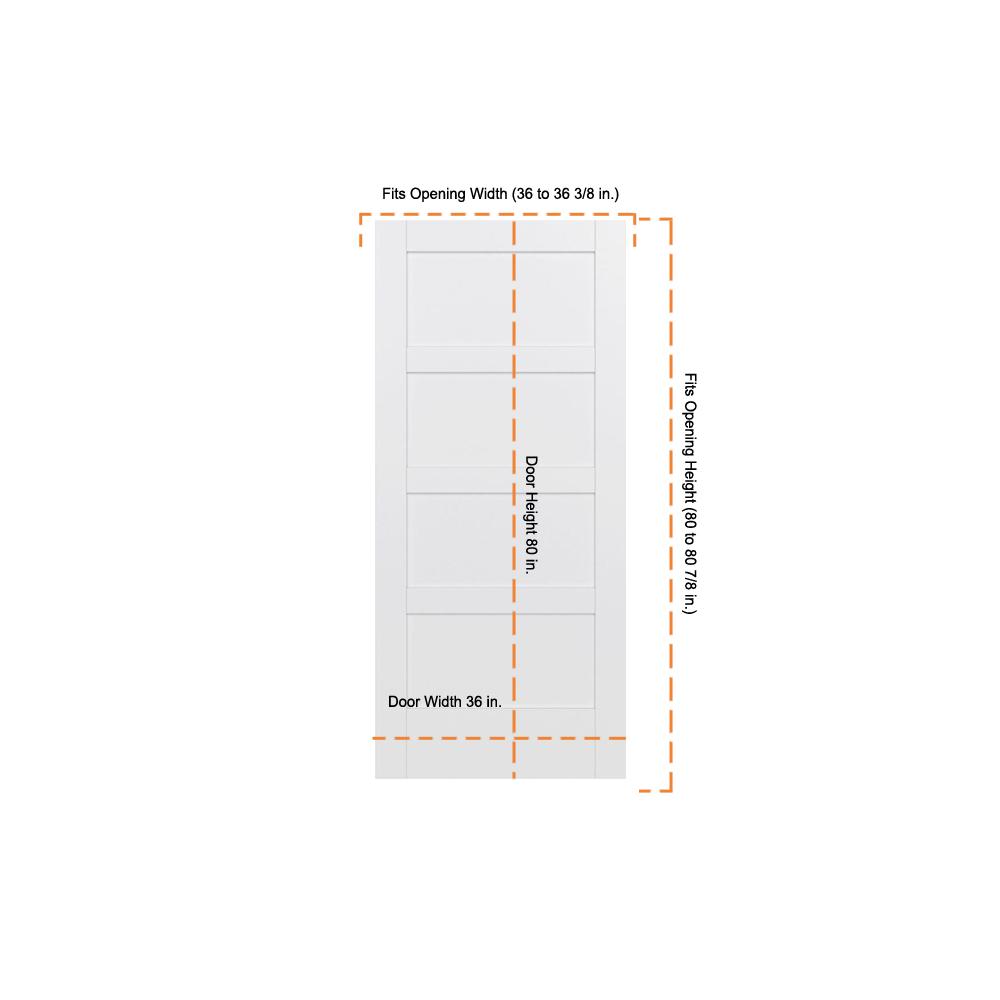 Jeld Wen 36 In X 80 In Moda Primed Pmp1044 Solid Core Wood Interior Door Slab