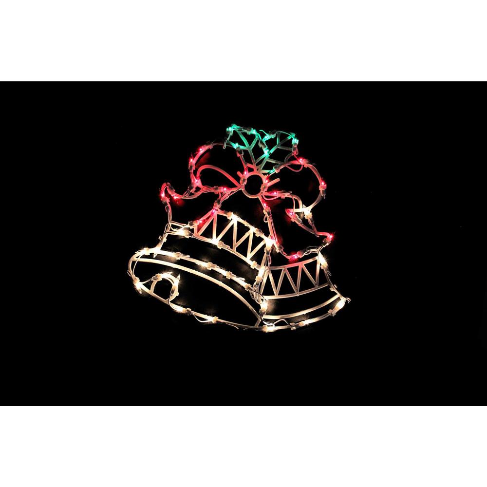Northlight 18 In Lighted Double Bells Christmas Window Silhouette