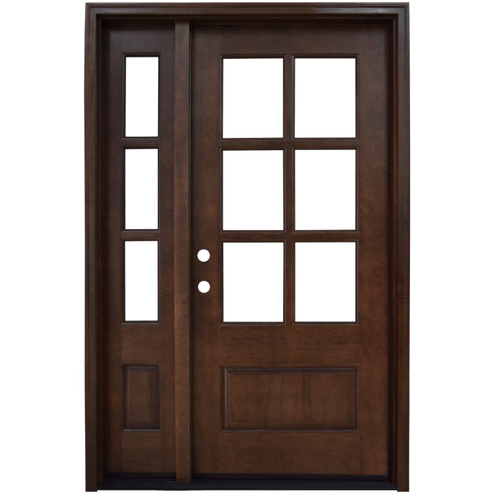 Steves Sons 52 In X 80 Savannah Clear 6 Lite Rhis Mahogany Savannah Clear 6 Lite Rhis Mahogany