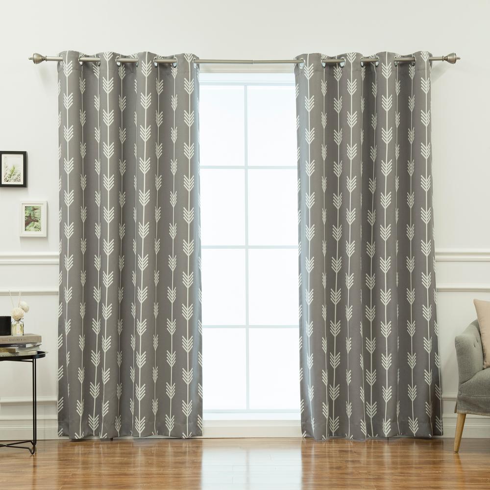 Gray Solid Gradient Back Tab Curtains Ds Window L Arrow Room Darkening Curtains In Grey 2 Pack