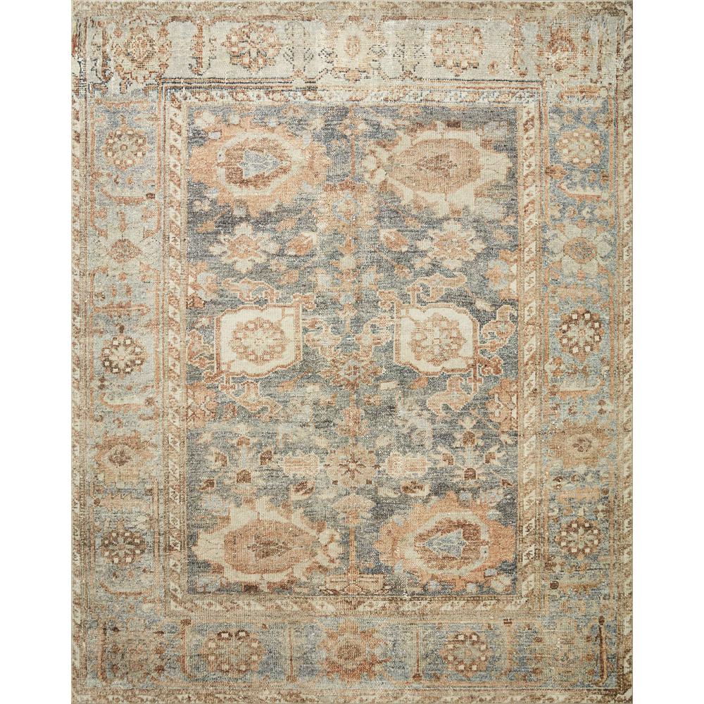 LOLOI II Margot Ocean/Spice 2 ft. 3 in. x 3 ft. 9 in. Oriental 100% Polyester Area Rug, OCEAN / SPICE