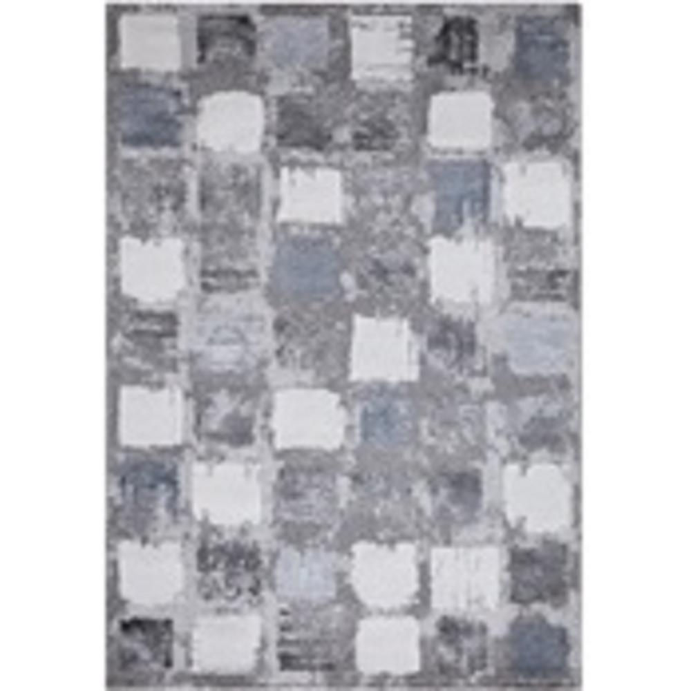 Unbranded Piazza Squares Gray 8 ft. x 10 ft. Area Rug33867 The Home