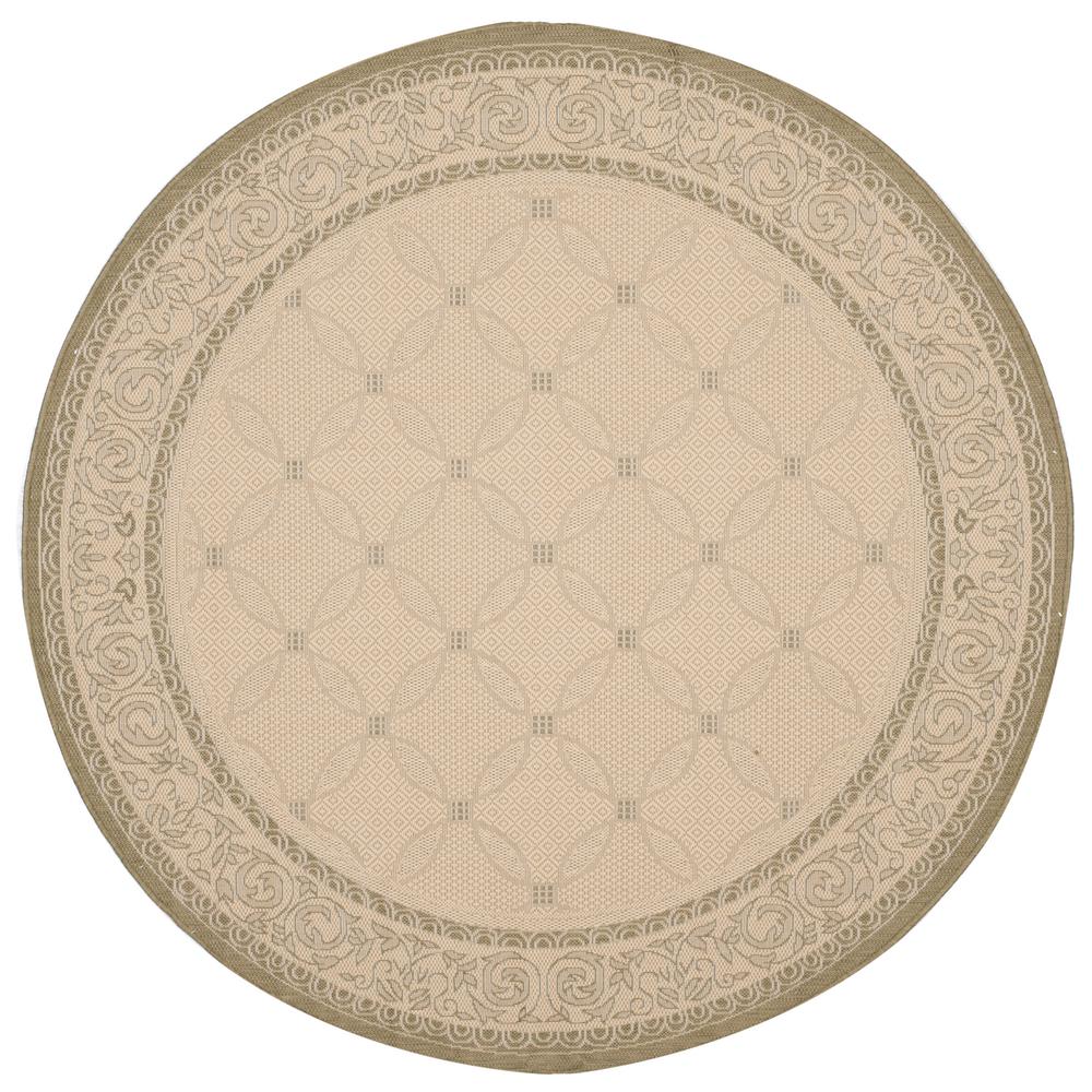 Safavieh Courtyard Olive/Natural 8 ft. x 8 ft. Indoor/Outdoor Round