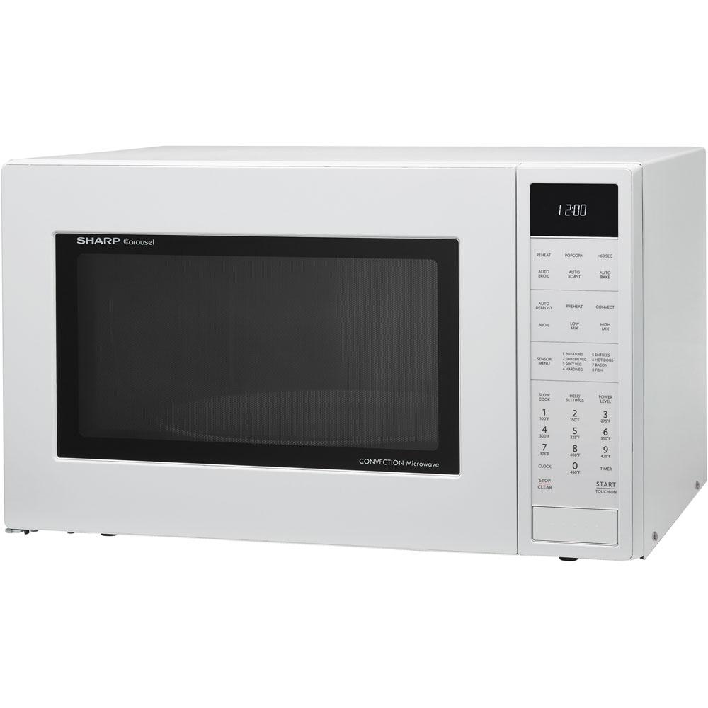 Sharp 1 5 Cu Ft Countertop Convection Microwave In White Built
