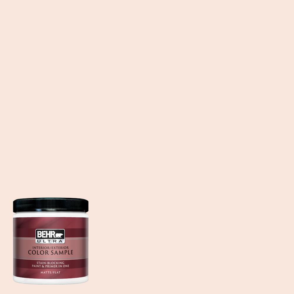 Behr Ultra 8 Oz 220c 1 White Peach Matte Interior Exterior Paint And Primer In One Sample