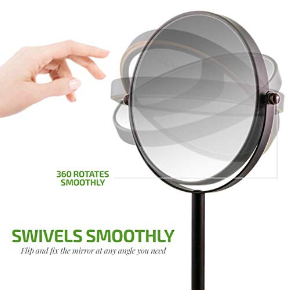 Ovente Led Tabletop Makeup Mirror 7 Inch Dual Sided 1x 7x Ovente Led Tabletop Makeup Mirror 7