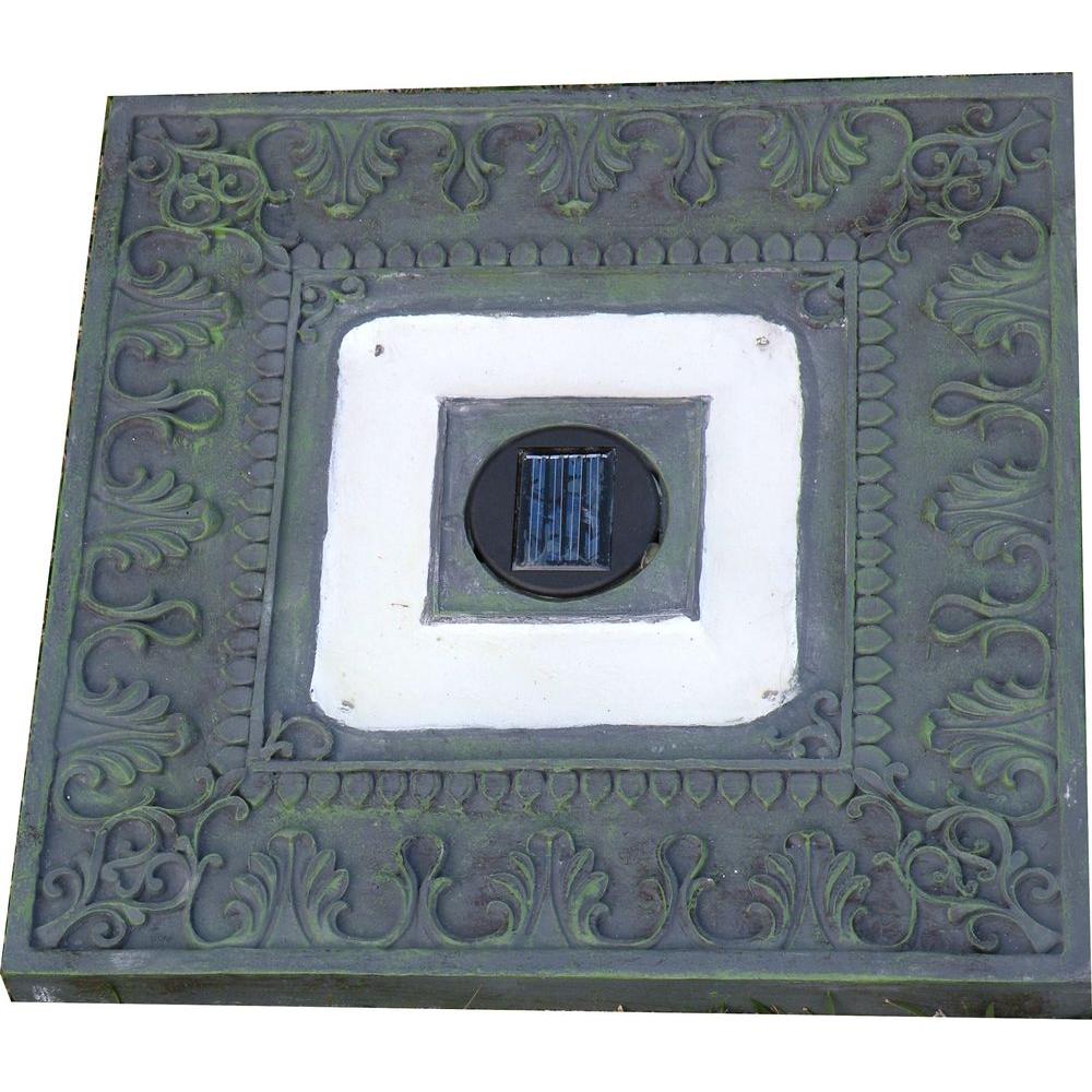 Homebrite Solar Green Outdoor Square Led Stepping Stone Light Homebrite Solar Green Outdoor Square Led Stepping Stone Light 3 Pack