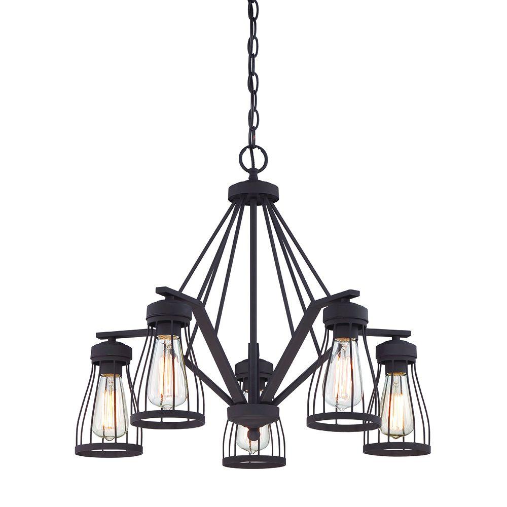Designers Fountain Brooklyn 5Light Bronze Chandelier86885BZ The