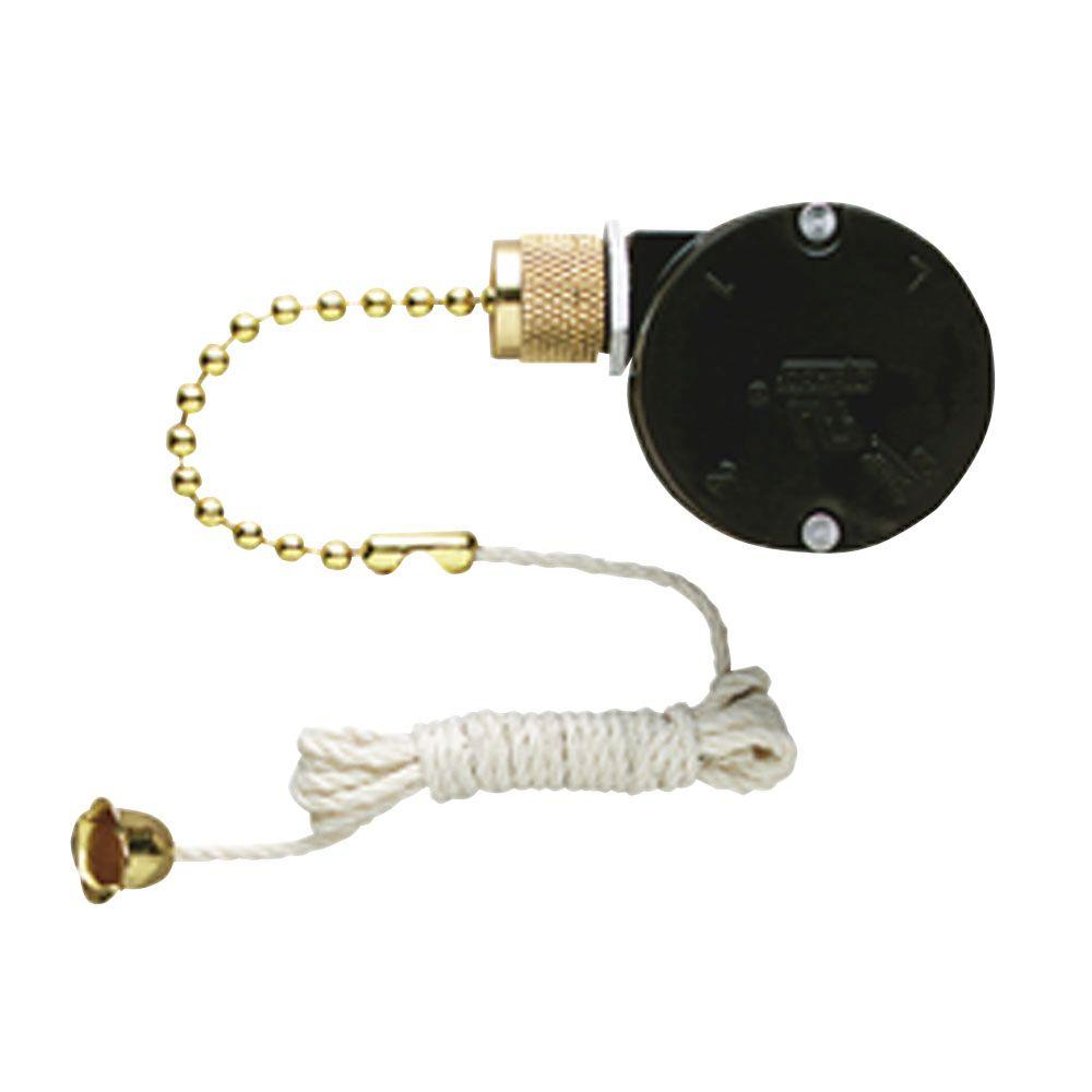 Westinghouse Replacement 3 Speed Fan Switch With Pull Chain For Triple Capacitor Ceiling Fans