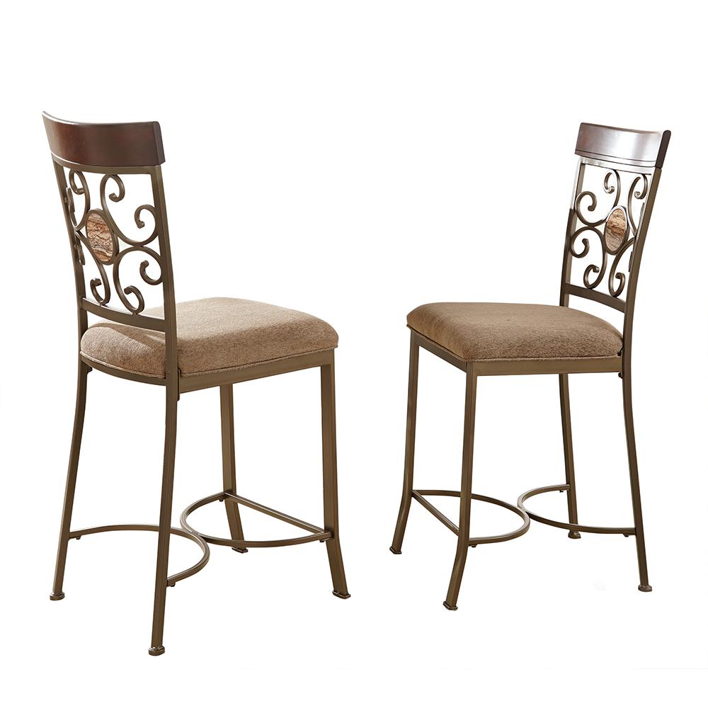 Thompson 24 In Brown Counter Chairs Set Of 2