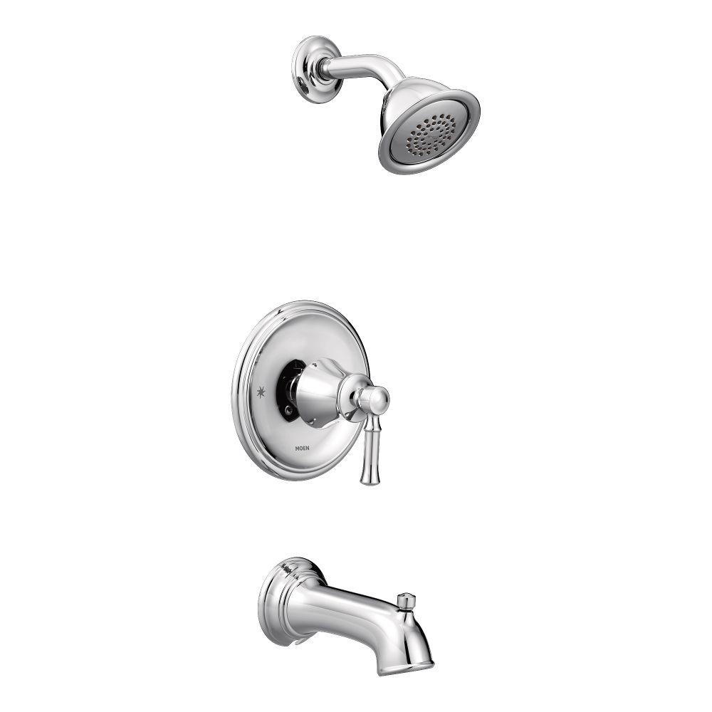 Moen Dartmoor Posi Temp Single Handle Wall Mount Tub And Shower Faucet Trim Kit In Chrome Valve Not Included T62183 The Home Depot - Moen Wall Mount Bathroom Faucet Moen Dartmoor Posi Temp Single Handle Wall Mount Tub And Shower Faucet Trim Kit In Chrome Valve Not Included T62183 The Home Depot - Moen Wall Mount Bathroom Faucet