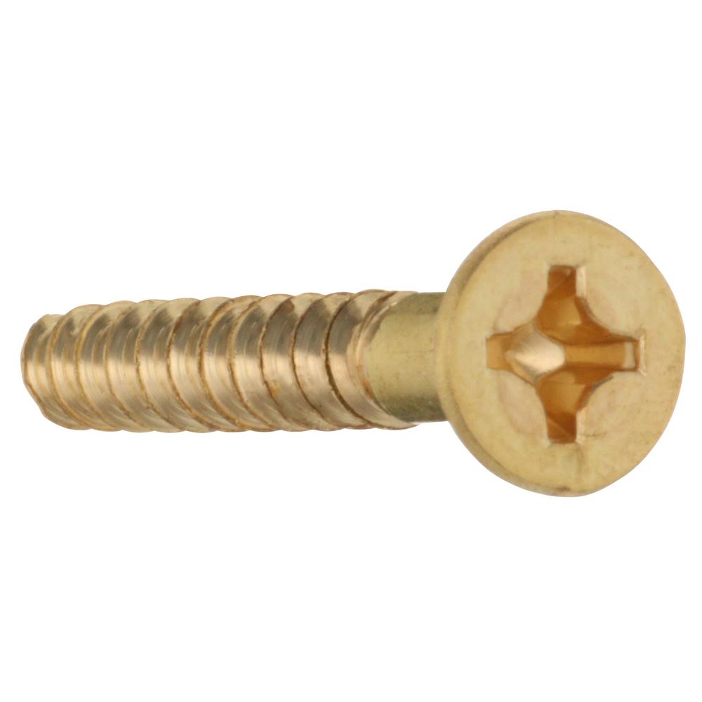 10-13 X 1 1//2 Slotted Flat Wood Screw Brass Package Qty 100