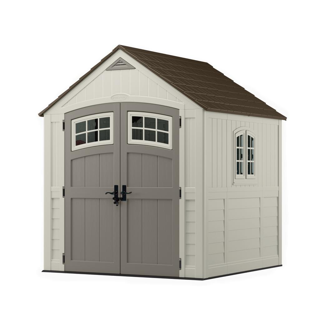 Suncast Cascade 7 Ft 3 In X 7 Ft 4 5 In Resin Storage Shed