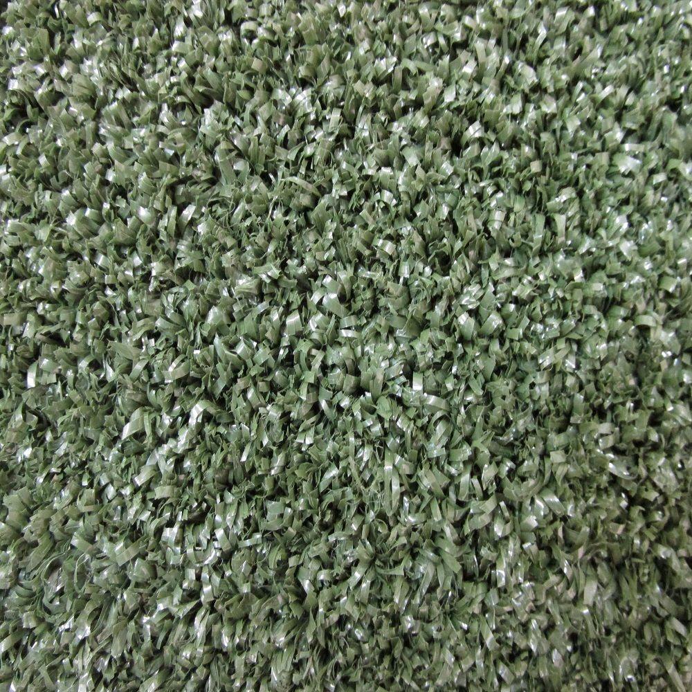 Beaulieu Plush Artificial Turf Green 6 ft. x 8 ft. Bound Carpet Remnant