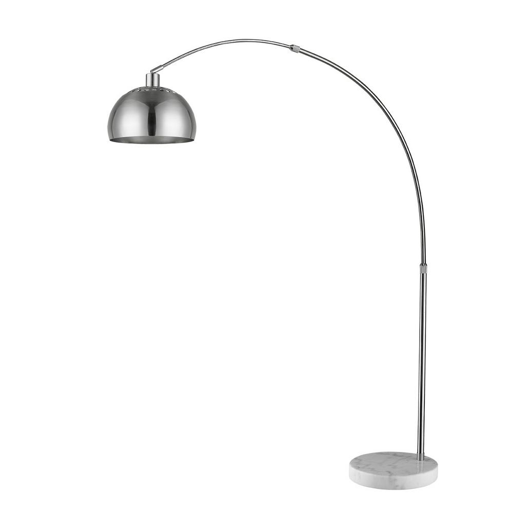 Trend Lighting Mid 1 Light Brushed, Overarching Metal Shade Floor Lamp