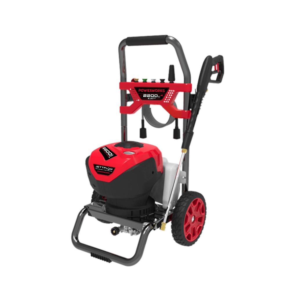 Amazon Com All Power Apw5006r 2000 Psi 1 6 Gpm Electric Pressure Washer With Hose Reel For Buildings Walkway Vehicles And Outdoor Cleaning Red Garden Outdoor