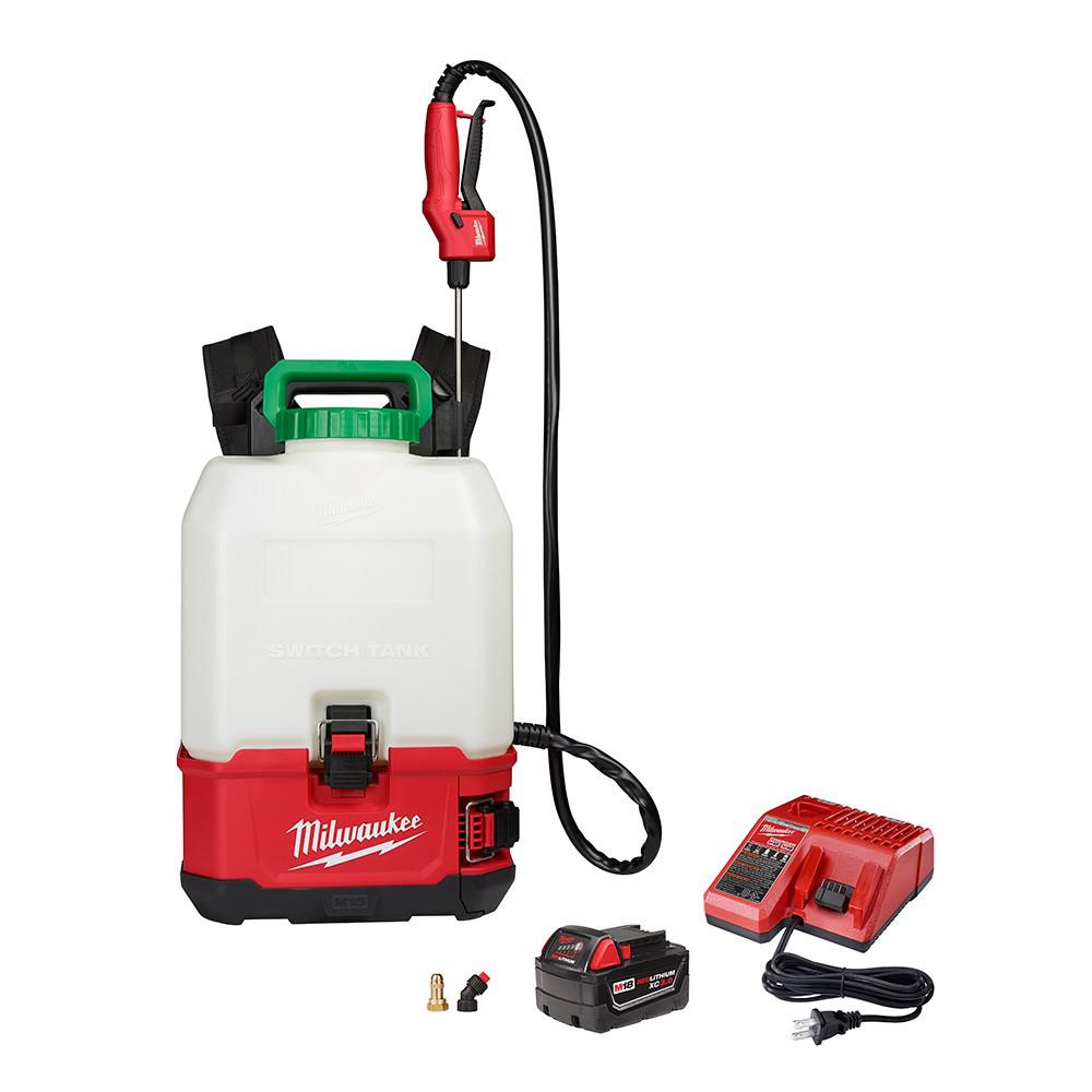 Milwaukee M18 18-Volt 4 Gal. Lithium-Ion Cordless Switch Tank Backpack Pesticide Sprayer 