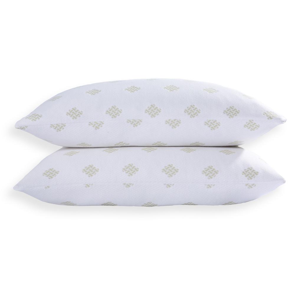 Bamboo Fusion White Duck Nano Feather Jumbo Pillow (Set of 2)P2016