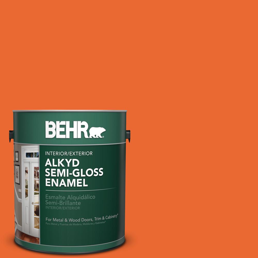 BEHR MARQUEE 1gal. 310C2 Orange Glow SemiGloss Enamel Exterior