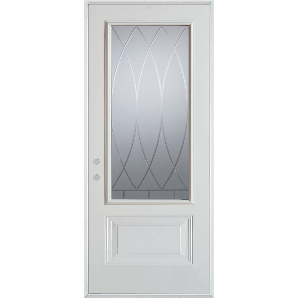 Stanley Doors 36 in. x 80 in. VGroove 3/4 Lite 1Panel