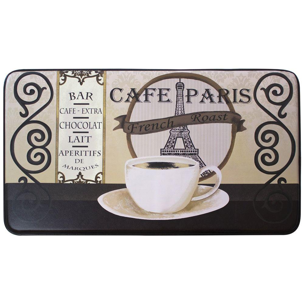 Chef Gear Cafe Paris 18 In X 30 In Faux Leather Comfort Kitchen