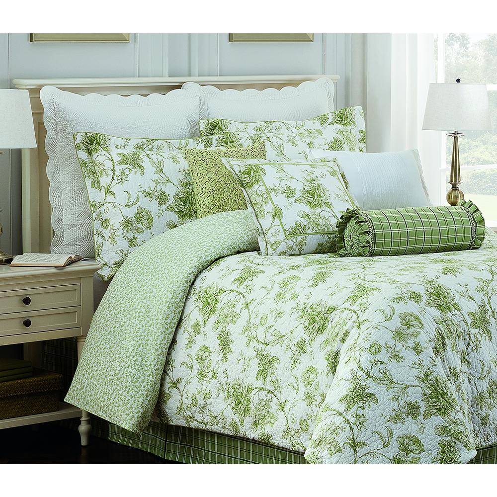 Royal Heritage Home Williamsburg Burwell 4 Piece Green Cal King