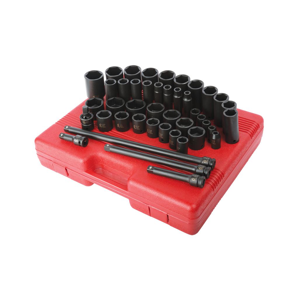 Sunex 1/2 in. Drive SAE Master Impact Socket Set (43Piece)2568 The